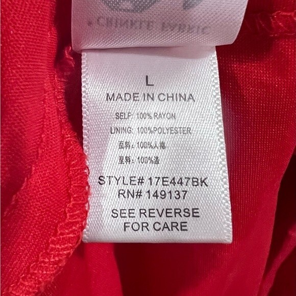 Hyfve red lace up ruffle dress size large - Picture 5 of 6